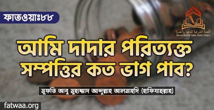 আমি দাদার পরিত্যক্ত সম্পত্তির কত ভাগ পাব?